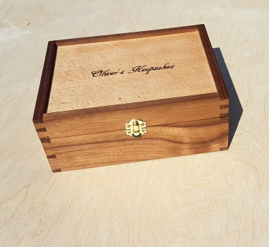 Walnut And Beech Dovetailed Box