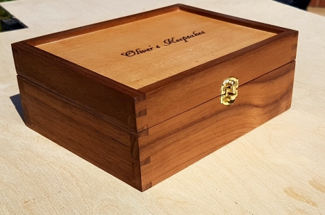 Walnut And Beech Dovetailed Box