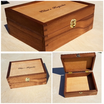 Walnut And Beech Dovetailed Box